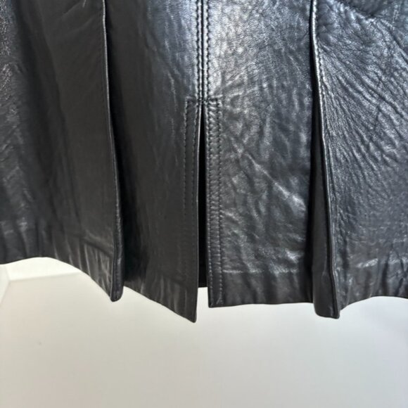 Black Leather Skirt - Picture 3 of 5